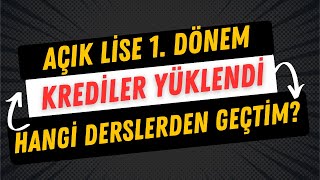 Açık Lise Kredisi Öğrenme ve Açık Lise Sınav Sonuçları [upl. by Siffre]