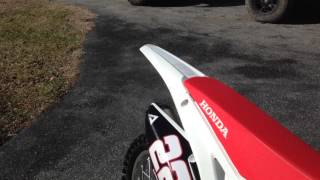 2015 crf250r full Fmf 41 dual exhaust sound clip [upl. by Froma937]