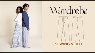 How to sew pajama pants  Sewing Tutorial  Wardrobe By Me [upl. by Doak692]