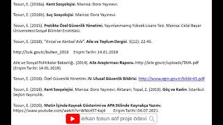 APA Stilinde Kaynakça Yazımı Örnekli Anlatım [upl. by Udale]