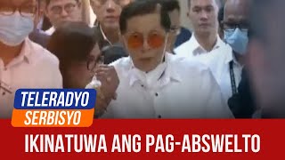 Enrile thanks Sandiganbayan for plunder case acquittal  Headline Ngayon 04 October 2024 [upl. by Yeloc]