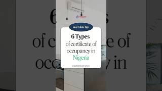 6 Types of Certificates of Occupancy C of O in Nigeria samsabconsult cofoland buylandinnigeria [upl. by Salomie]