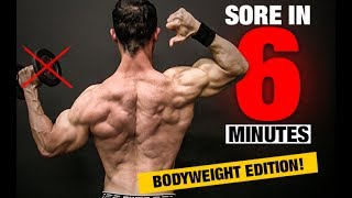 Bodyweight Back Workout SORE IN 6 MINUTES [upl. by Mientao]