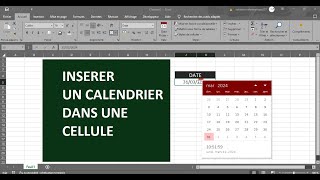 Insérer un calendrier dans une cellule [upl. by Mundy]