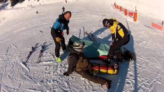 Skier rescued from piste [upl. by Kiefer]