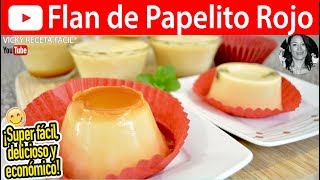 Cómo hacer FLAN DE PAPELITO ROJO O FLAN DE MAIZENA  Vicky Receta Facil [upl. by Adams]