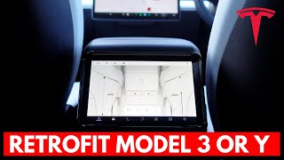 Tesla Model 3Y Rear Screen Installation  Hansshow Rear Screen H86 [upl. by Annazus39]