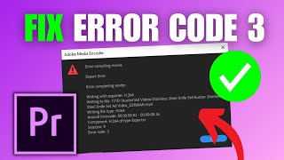 FIX Adobe Premiere Pro Exporting Error Code 3 [upl. by Miuqaoj845]