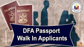 DFA Passport WalkIn Applicants  FAQs [upl. by Hgieliak608]