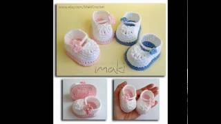 Mini booties crochet picture tutorial [upl. by Michon643]