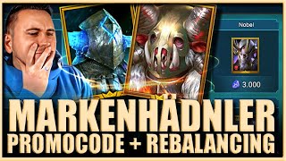 Raid Shadow Legends  Markenhändler UPDATE  Häuptling und Gurgoh Rebalancing  Promocode [upl. by Nyrrad]