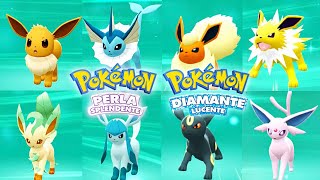 Come ottenere TUTTE le EEVEELUTIONS in Pokémon Diamante Lucente e Perla Splendente [upl. by Mackey]