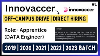 Innovaccer OffCampus Drive 2023  2022  2021  2020  2019 BATCH  Role  How to Apply  PART1 [upl. by Wallache]