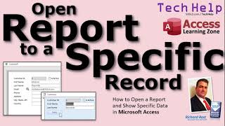 Open a Report to Show a Specific Record in Microsoft Access Display a Single Customer Record [upl. by Jamison]