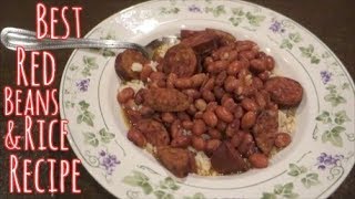 RED BEANS amp RICE WSAUSAGE RECIPE [upl. by Barrus508]