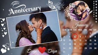 Anniversary Song Status Anniversary Video Editing Tutorial HindiWedding Anniversary Status Editing [upl. by Trebleht]