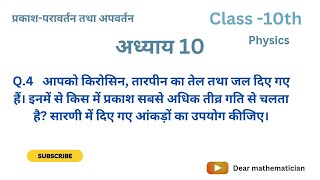 आपको किरोसिन तारपीन का तेल तथा जल दिए गए हैं। इनमें से किस में प्रकाश सबसे अधिक तीव्र गति से चलता ह [upl. by Huang]