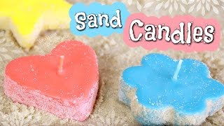 DIY SAND CANDLES  Make Candle Molds with Sand  How To  SoCraftastic [upl. by Anissa862]