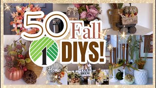 50 FALL DOLLAR TREE DIYS  FALL DIY DECOR [upl. by Asiat]