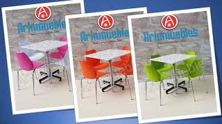 Sillas para restaurant y juguerias Arkimuebles [upl. by Ingalls482]