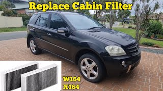 ML Class Cabin Filter Replacement W164  X164 [upl. by Nosilla]