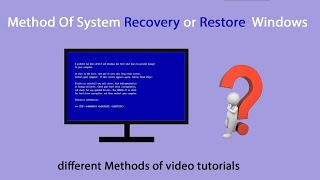 12 Method Of System Recovery or Restore Windows Tutorials in Amharic [upl. by Akehsyt]