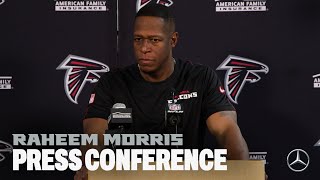 Raheem Morris Kirk Cousins amp others initial reaction to Atlanta Falcons vs Denver Broncos matchup [upl. by Ecirtemed]