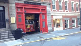 SOON TO BE RETIRED OLD FDNY SQUAD 18 RESPONDNG FROM ITS FIREHOUSE IN VILLAGE AREA OF MANHATTAN [upl. by Rihsab701]