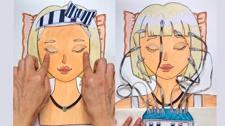 Paper ASMR 🪸 Electric Acupuncture amp Massage for Headache Relief ASMR paperdiy paperasmr [upl. by Ecnarretal]