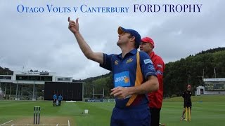 Ford Trophy SBS Bank Otago Volts v Canterbury 2015 [upl. by Attenwad]