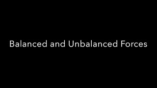 Balanced And Unbalanced Forces [upl. by Madai]