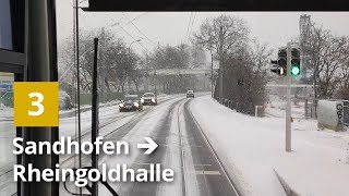 Schneechaos in Mannheim ❄️ Führerstandsmitfahrt 🚋 RheinNeckarVerkehr [upl. by Mima]