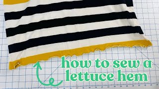 how to sew a lettuce hem on a serger  aaronica sews [upl. by Eluj]