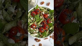 Pecan and mint pesto pasta pasta pastarecipe pecanrecipe christmasrecipe holidayrecipe [upl. by Groome443]