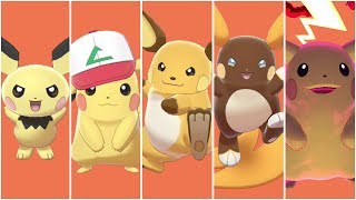 FULL PIKACHU EVOLUTION TEAM  ALL FORMS [upl. by Langston454]