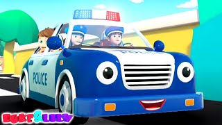 Wheels On The Police Car  More Nursery Rhymes and Kids Cartoon Vehicles [upl. by Llieno]