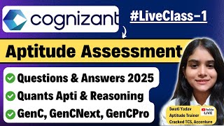 Cognizant Aptitude Questions amp Answers Previous Year Questions Cognizant Aptitude Assessment 2025 [upl. by Miko]