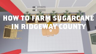 How to grow sugar cane  Ridgeway County Roblox [upl. by Notgnirrac]