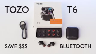 Tozo T6 Bluetooth Earbuds Review  Mic Test  Sound Quality [upl. by Stempson623]