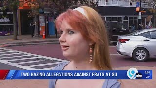 Two hazing allegations against frats at Syracuse University [upl. by Sina]