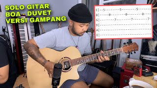 Tutorial Solo Gitar Boa  Duvet Versi Gampang Untuk Pemula  Tab  Backing Track [upl. by Dianthe347]