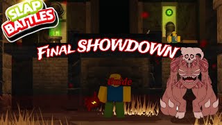 Guides Final Showdown Boss Fight LEAKED  Slap Battles Roblox [upl. by Aryad]