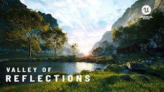 Unreal Engine 544 render II quotVALLEY OF REFLECTIONSquot II render unrealengine5 megascans [upl. by Nisbet974]