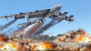 High alert US Air Force B52 bombers make emergency takeoff at full speed towards conflict area [upl. by Morel]