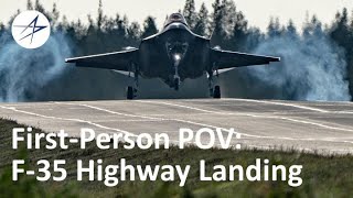 FirstPerson View F35 Highway Landing [upl. by Eixela994]