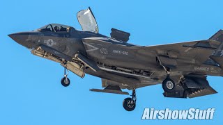 USMC F35B Lightning II Hover and Aerobatic Demo  MCAS Miramar Airshow 2022 [upl. by Edahc]