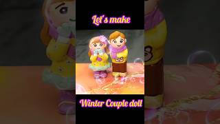 Charming Winter Couple dollcraftideas polymerclay dashboard decor diy [upl. by Tedmann]