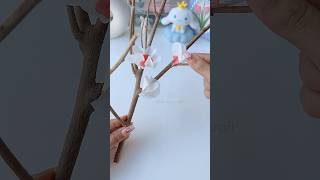 DIY cherry blossom 🌸 flower craft youtubeshorts shortvideo shorts [upl. by Aurelie]