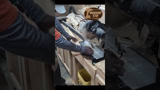 How to cut the end of a board Woodworking woodworker miter saw [upl. by Merriam]