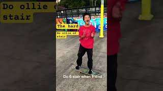 shortvideo skateboardpark skatepark skate do ollie of stair the hard [upl. by Htiduy]